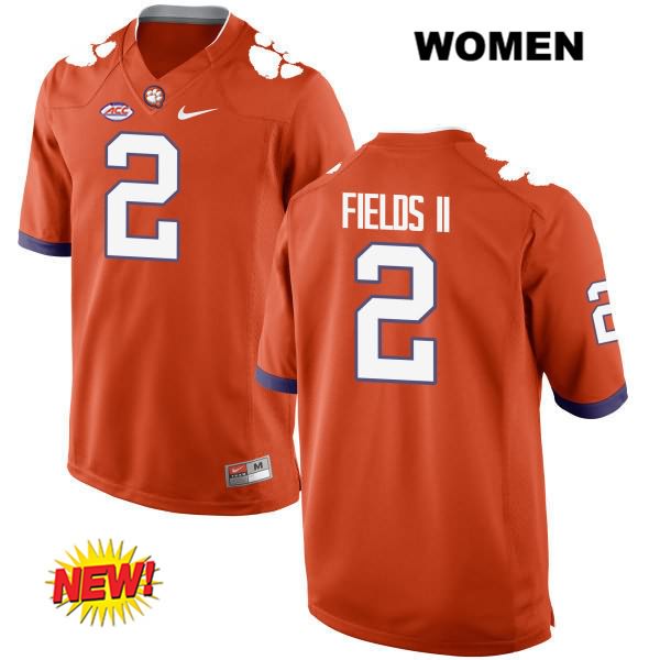 Women's Clemson Tigers #2 Mark Fields Stitched Orange New Style Authentic Nike NCAA College Football Jersey WPT5046KN